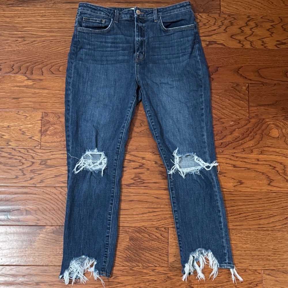 Lagence distressed blue jeans size 31